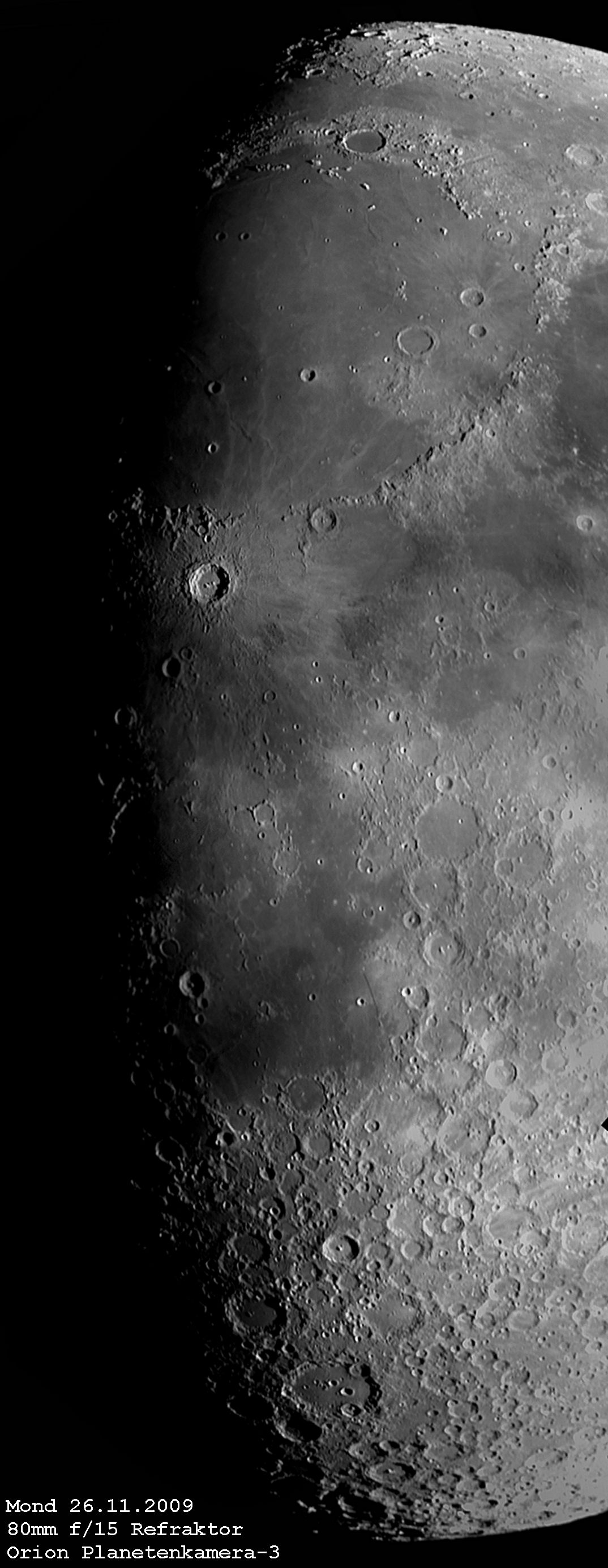 Der Mond wie in Galileo Galilei gesehen hat